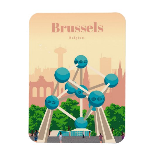 Reis van kunstreizen naar Brussel Magneet (Verticaal)