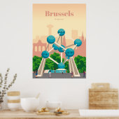 Reis van kunstreizen naar Brussel Poster (Keuken)
