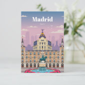 Reis van kunstreizen naar Madrid Spanje Informatiekaartje (Staand voorkant)