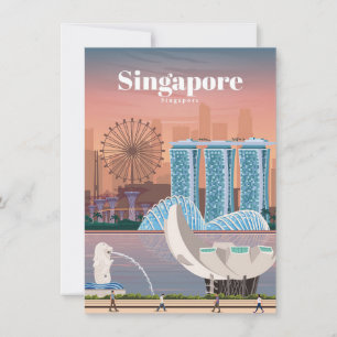 Reis van kunstreizen naar Singapore Bedankkaart