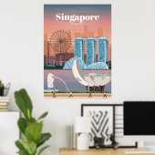 Reis van kunstreizen naar Singapore Poster (Thuiskantoor)