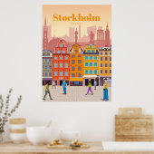 Reis van kunstreizen naar Stockholm Poster (Keuken)