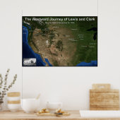 Reis van Lewis en Clark Poster (Keuken)