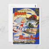  reis van Miami Beach Florida Briefkaart (Voorkant / Achterkant)