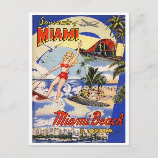  reis van Miami Beach Florida Briefkaart (Voorkant)
