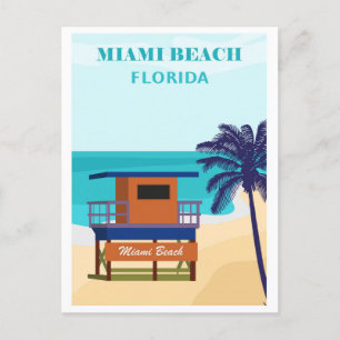  reis van Miami Beach Florida Briefkaart