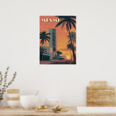  reis van Miami Florida Poster (Keuken)