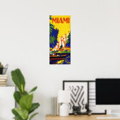  reis van Miami Florida Poster (Thuiskantoor)