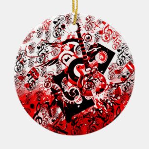 Reis van Music-Red_ Keramisch Ornament