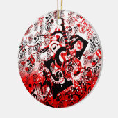 Reis van Music-Red_ Keramisch Ornament (Links)