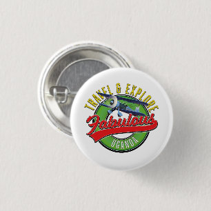 Reis Verken Fabulous Oeganda Ronde Button 3,2 Cm