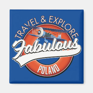 reis verkenning fantastisch Polen logo Magneet