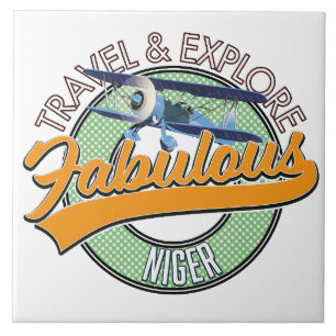 reis verkenning prachtige Niger logo Car Magnet Tegeltje