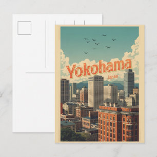 Reis vintage yokohama stad japan Chinatown cadeaus Briefkaart