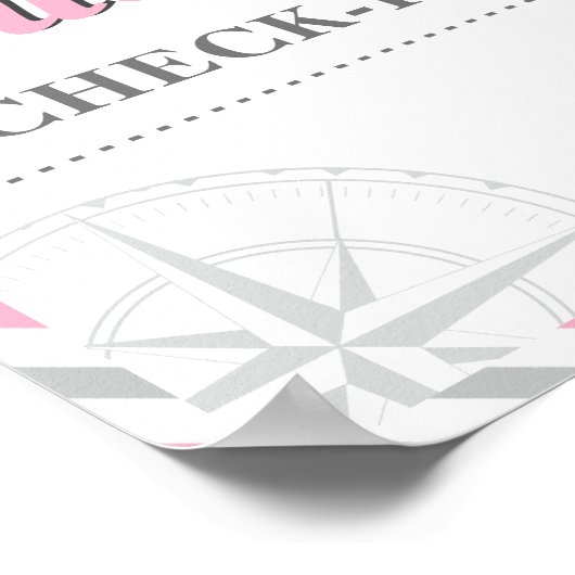 Reis Vliegtuig Feest Thema Gast Check-in Welkom Poster (Hoek)