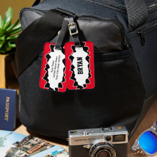 Reis voor aangepaste kleuren in een gerasterd papi bagagelabel