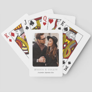 Reis voor Koppels Gepersonaliseerde Foto Naam Pokerkaarten