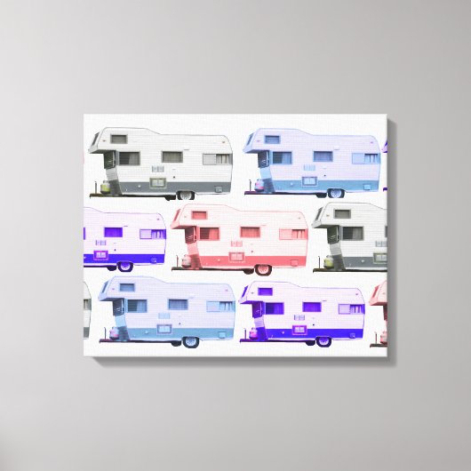 Reisaanhangwagen canvas afdruk (Voorkant)