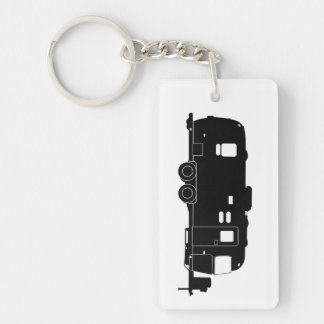 Reisaanhangwagen RV Silhouette op Sleutelhanger