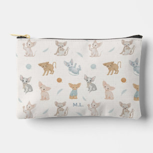 Reisaccessoires met Sphynx-kattenpatroon en eigen Etui
