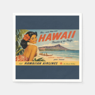 Reisadvertentie in vintage stijl Hawaï Servet