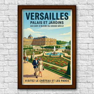 Reisaffiche uit de jaren 60 Versailles, Frankrijk Poster