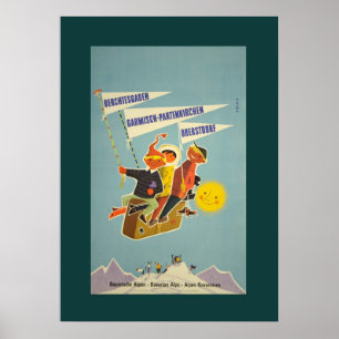  reisaffiche voor Beierse Alpen Poster