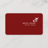 Reisagent Minimalist deep-red Visitekaartje (Voorkant)