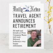 Reisagent Retirement Kaart om te personaliseren (Gele Bloem)