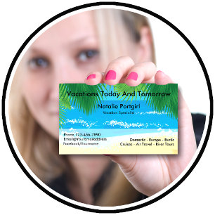 Reisagent Specialist Tropisch thema Visitekaartje