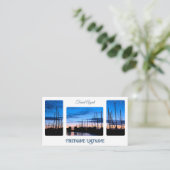 Reisagent sunset sky op oceaanstrand QR-Code Visitekaartje (Staand voorkant)