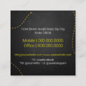 Reisagent Vierkante Visitekaartje (Achterkant)