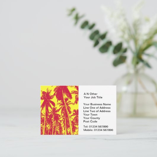 Reisagenten Visitekaartje (Staand voorkant)