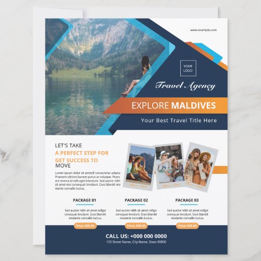 Reisagentschap Flyer Sjabloon (Voorkant)