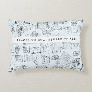 Reisavontuur Gepersonaliseerd paspoort Accent Kussen