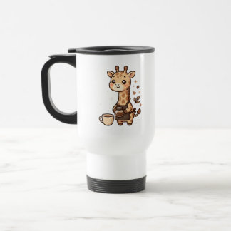 Reisbeker met Cute Giraffe Coffee Mug