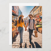 Reisbestemming bruiloft Bewaar de datum Kaart (Voorkant / Achterkant)