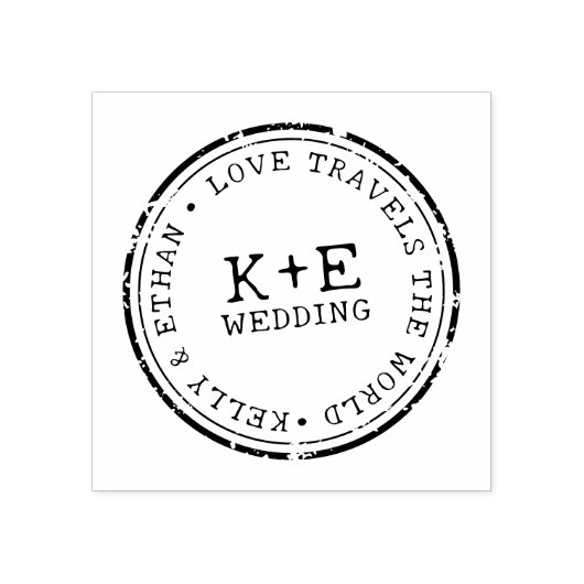 Reisbestemming Bruiloft Rubberstempel (Afrduk)