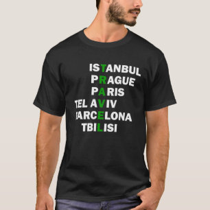 reisbestemmingen t-shirt