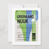 Reisbiljet Groenland Nuuk (Voorkant)