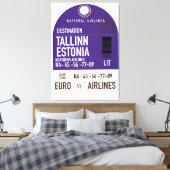 Reisbiljet van Tallinn Estland Canvas Afdruk (Insitu (Slaapkamer))