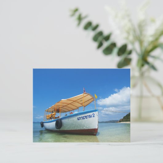 reisboot briefkaart (Staand voorkant)