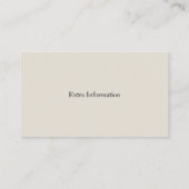 Reisbureau Beach Visitekaartje (Achterkant)