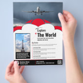 Reisbureau Flyer Red Sjabloon (Hand)