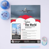 Reisbureau Flyer Red Sjabloon (Enkel)