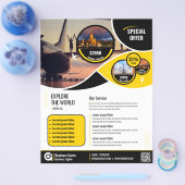 Reisbureau Flyer Yellow Sjabloon (Enkel)