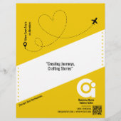 Reisbureau Flyer Yellow Sjabloon (Achterkant)
