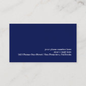 Reisbureau Modern marineblauw Visitekaartje (Achterkant)