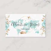 Reisbureau Reisblog Blue Wereldkaart Cruise Visitekaartje (Voorkant)