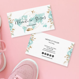 Reisbureau Reisblog Blue Wereldkaart Cruise Visitekaartje